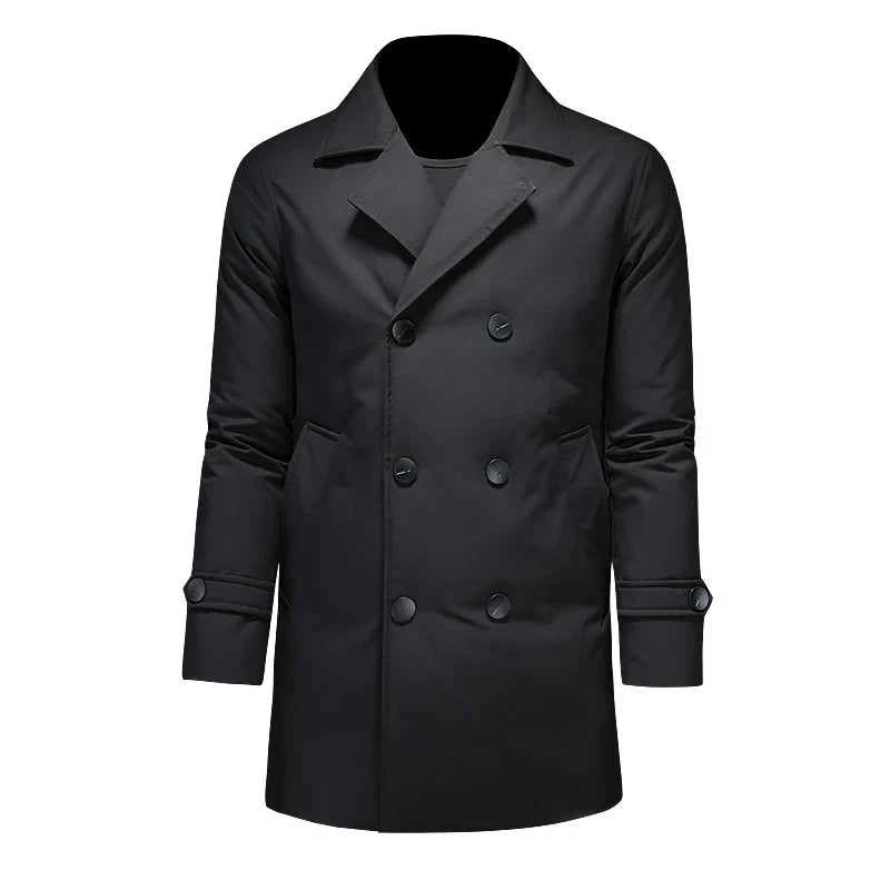 2022 winter long trench coat men jacket mens