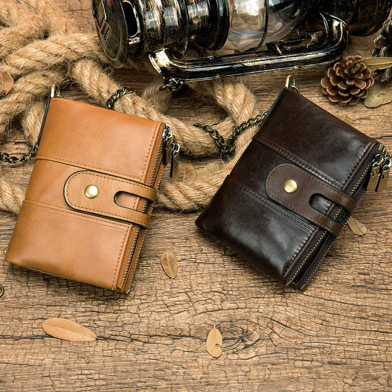 2024 Men’s RFID Genuine Leather Wallet