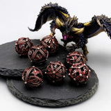 7Pcs/set Hollow Roung Dragon for DND Dice Party