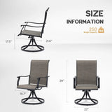 Swivel Patio Chairs Set of 2, High Back