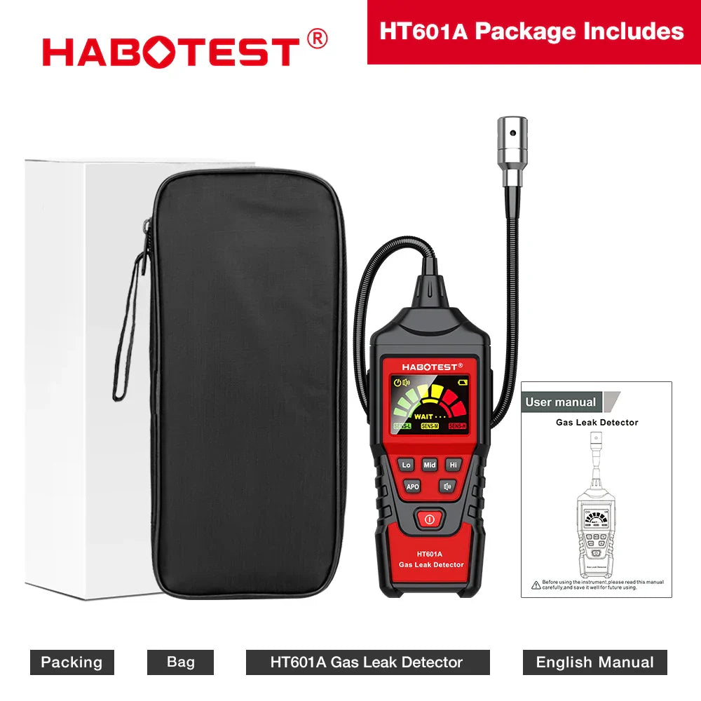 Gas Leak Detector Analyzer HT601A HT601B 9999 PPM