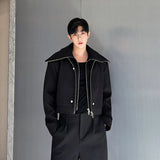 NOYMEI Short Coat Black Deconstructed Design Black Short