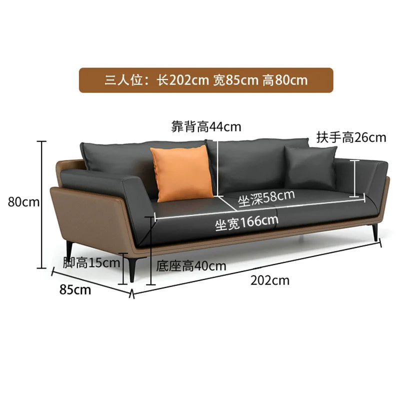 Leatherette Commercial Sofa Restaurant Business European Wind Couch