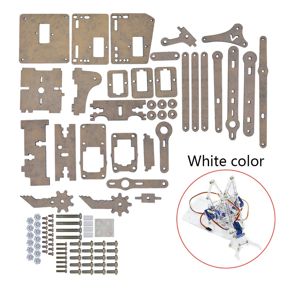 SG90 4 DOF Unassembly Acrylic Mechanical Arm Bracket