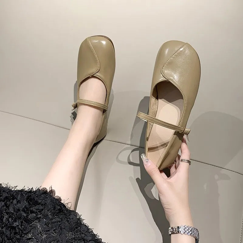 Concise Designer Drawstring Flats Women 2023 Casual Comfort