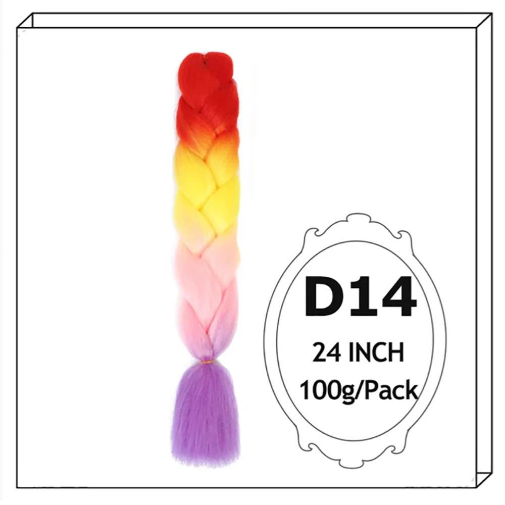 24Inch Synthetic Long Jumbo Ombre Braiding Hair For