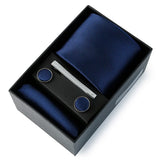 Top Quality Classic Business Ties Hanky Cufflink Clips