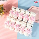 10/12Pcs/Lot Soft Stuffed Bear Plush Toys Mini Teddy