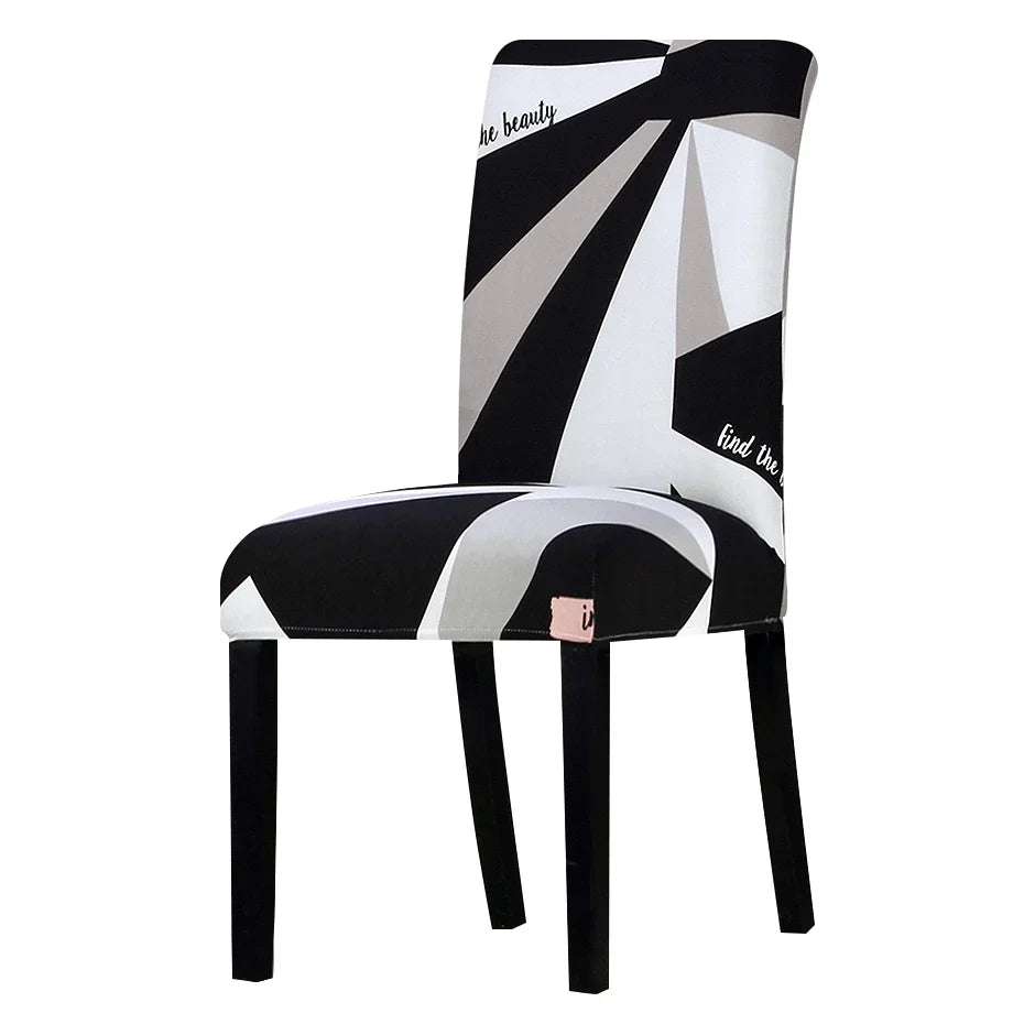 Printed Chair Cover Elastic Seat Chair Covers Removable