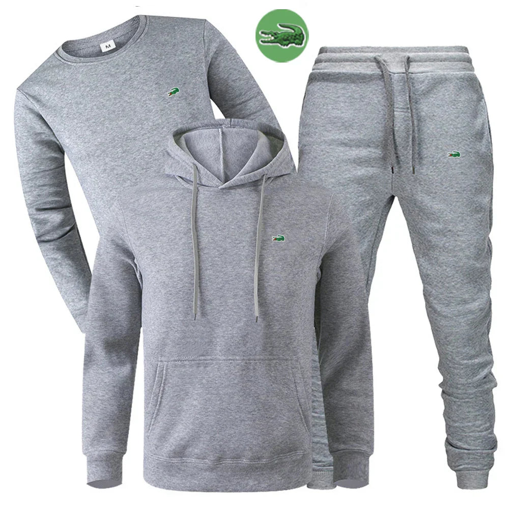 High quality embroidered hooded sweatshirt pants suit casual
