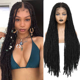 32" Full Lace Front Box Braided Synthetic Wigs