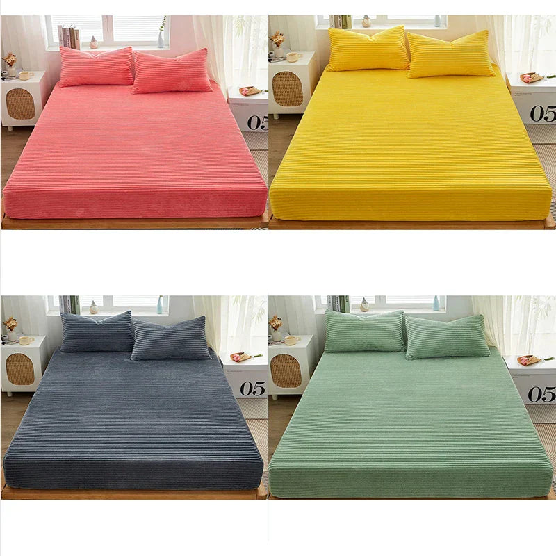 Coral Velvet Bedsheet Bedspread Milk Velvet Mattress Protective