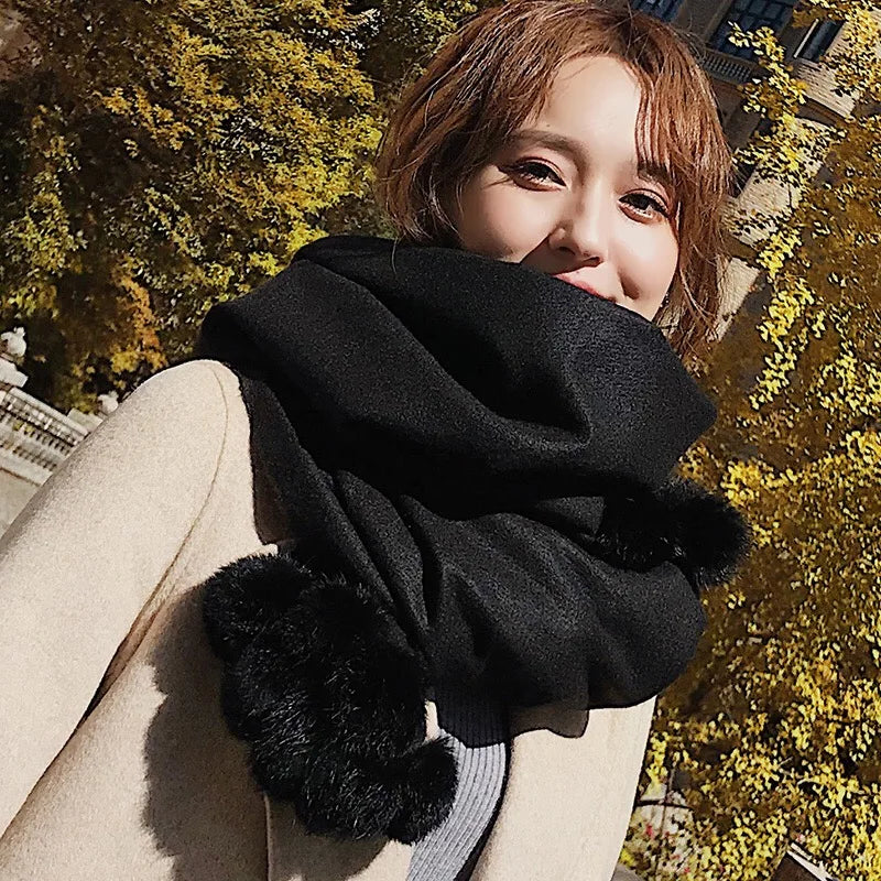 200*70cm Autumn Winter Warm Cashmere Scarf Dot Pattern