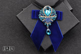 Men's Wedding Bow Tie Pins Set Luxury Rhinestone