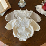 MILANCEL 2024 New Toddler Baby Girls Bodysuit Lace