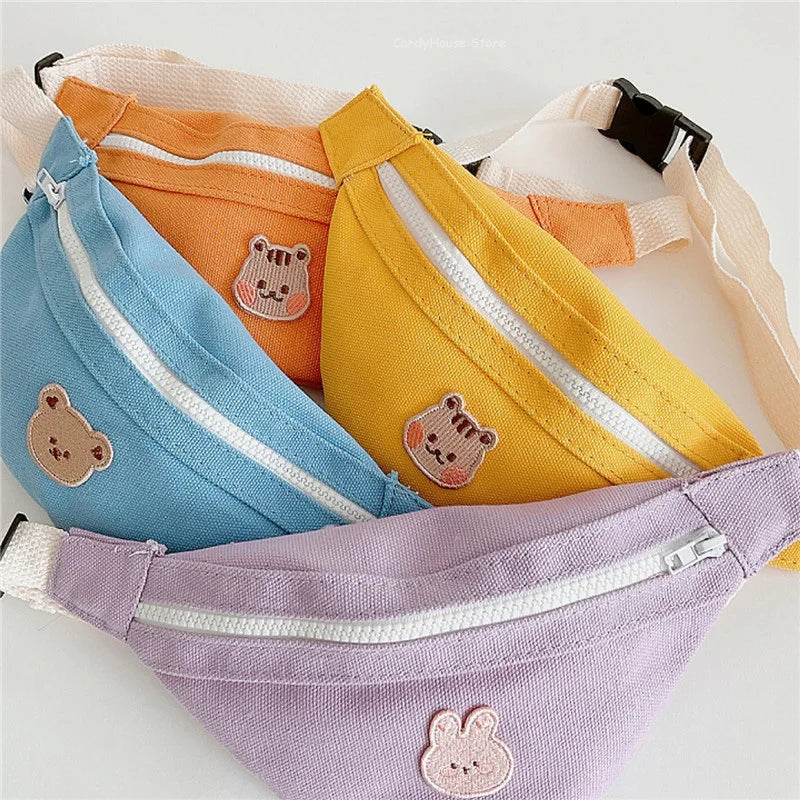 Korean Style Children Diagonal Small Waist Bags Cartoon