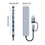 8 Ports USB3.0 Type C Hub OTG Adapter