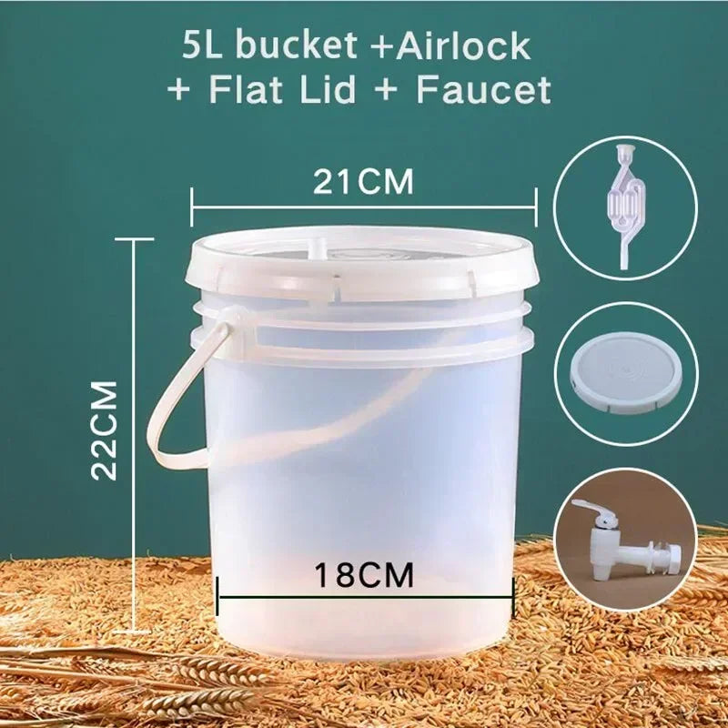 Home With Airlock Brewing Container Fermentation Beer Bucket