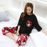 hibobi 2-Piece Spring Long Sleeved Round Neck Pajamas