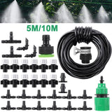 Fog Nozzles Irrigation Kit 5M/10M Garden Hose Automatic