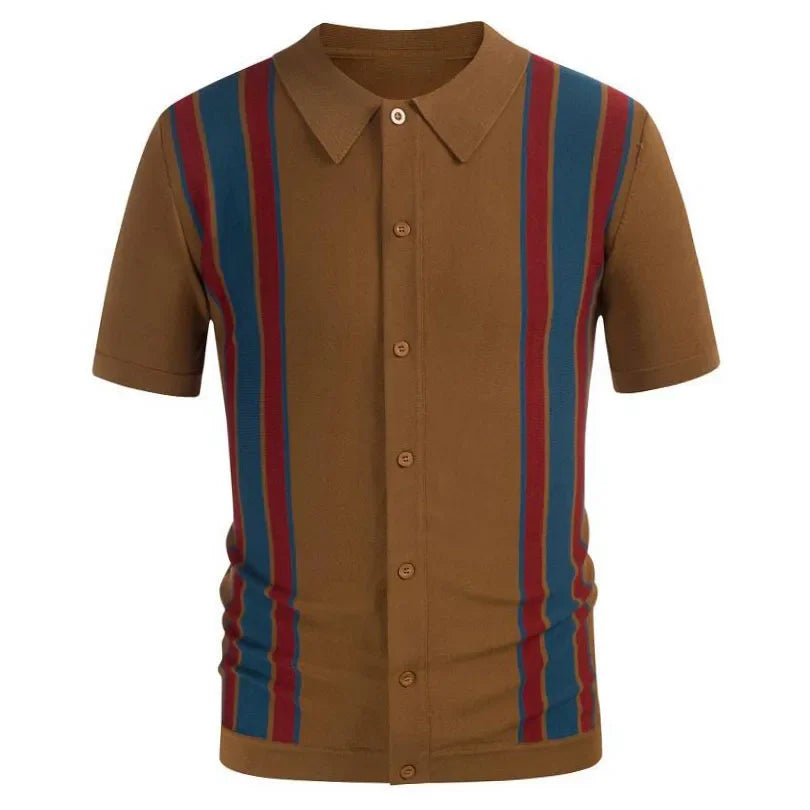 Men's Summer Short Sleeve Polo Shirts Knitted Business