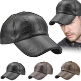 Leather Baseball Cap Men Fashion Sports Caps Army