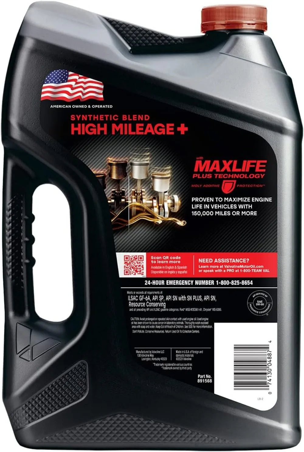 Valvoline High Mileage 150K with Maxlife Plus Technology