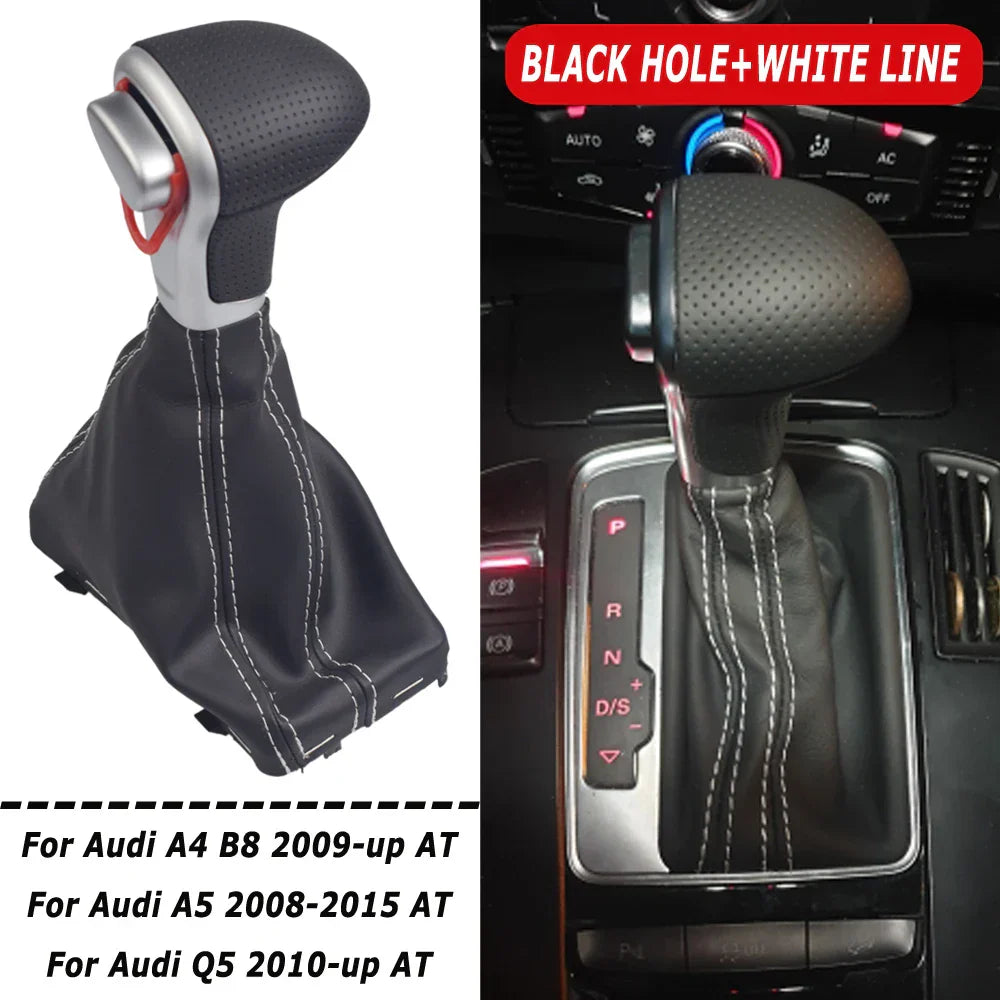 For Audi A4 B8 A5 Q5 2009 2010 2011 2012-2014 Car Automatic Shift Lever Gear shift knob Gaiter Boot Leather Cover