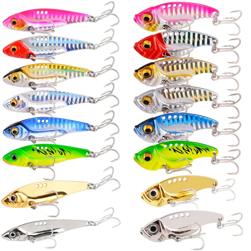 16 Pcs Metal VIB 7g-10g-15g Fishing Lure Set