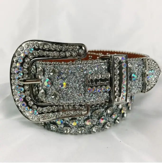 2024 Luxury Strap Men Women Rhinestones Belt Western