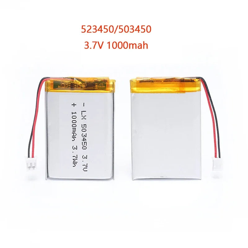 523450/503450 1000mAh 3.7V Polymer Lithium Rechargeable Battery Li-ion