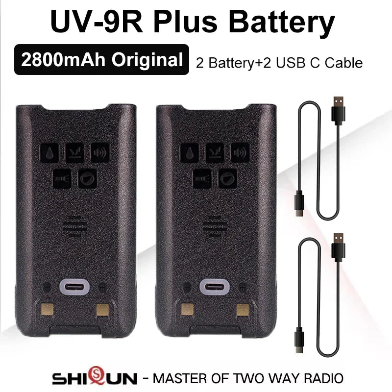 Baofeng UV-9R Battery USB C Charge 4800mAh Li-ion