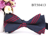 New Suits Bowtie For Groom Fashion Striped Bow