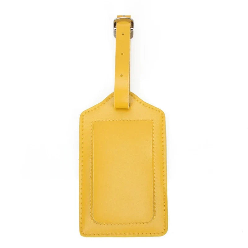 Stylish PU Leather Suitcase Identifier Tag Travel Luggage