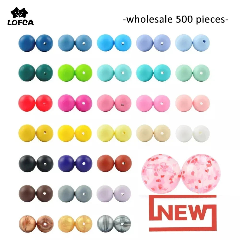 Silicone Bead Wholesale 500pcs/lot Silicone Beads 12mm &