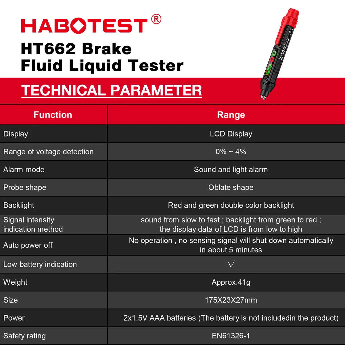 Car Brake Fluid Moisture Meter Liquid Oil Tester