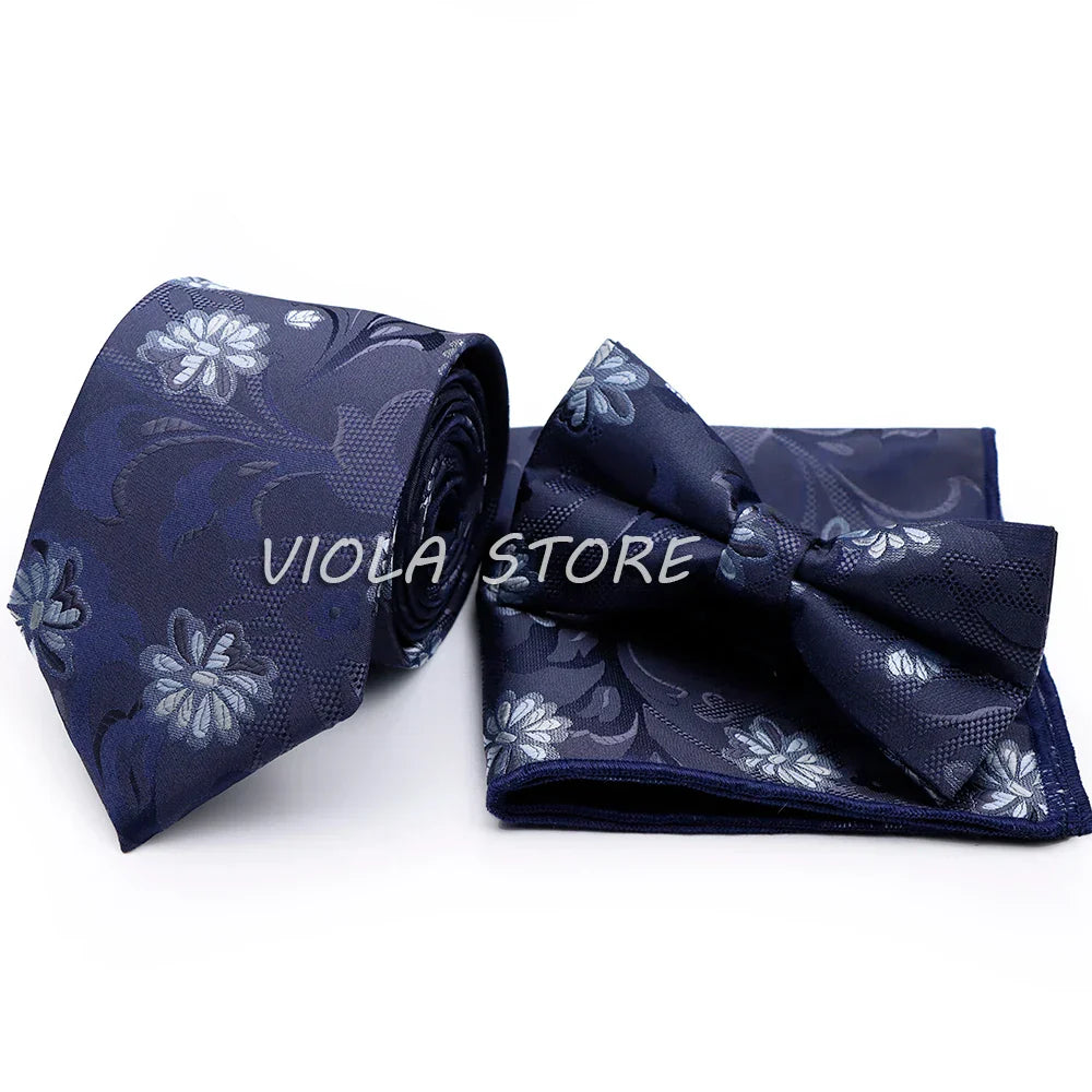 45 Color Paisley Geometry Striped 7.5cm Tie Set