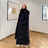 Women X-long Hoodie Down Coat Cotton Padded 2022