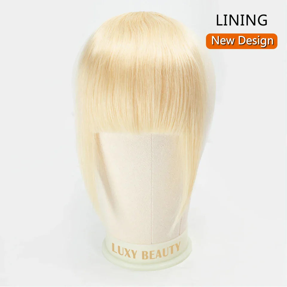 Human Hair Bangs 3 Clips 3D Blunt Cut