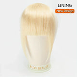 Human Hair Bangs 3 Clips 3D Blunt Cut