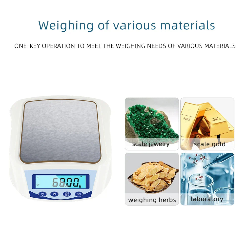 Portable 1000g/0.01g Digital Electronic Balance Scale High Precision