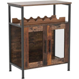 Wine Bar Rack Cabinet with Detachable Wine Rack