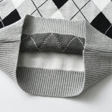 Autumn and winter boy warm sweater plaid lattice