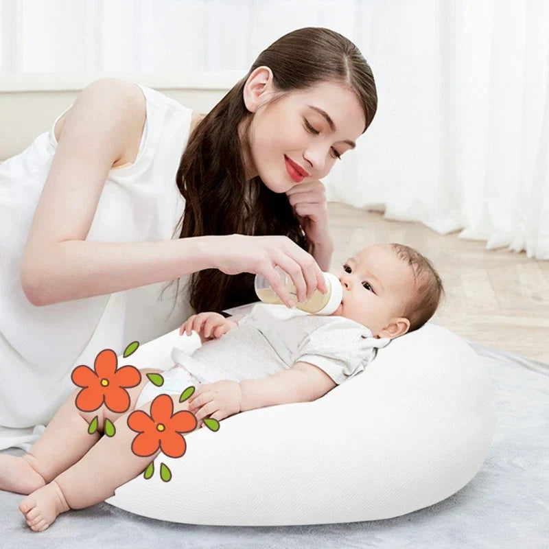 Soft Breathable Ushaped Nursing Pillow Cover Cartoon Print