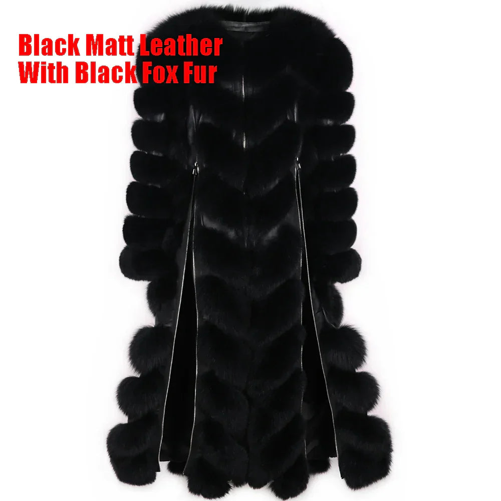 YOLOAgain 2024 Autumn Luxury Real Fox Fur Coat