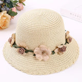 Wreath Straw Hats Summer Sun Hat Ladies Elegant