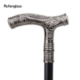 Silver Roaring Bear Head Flower Walking Stick with