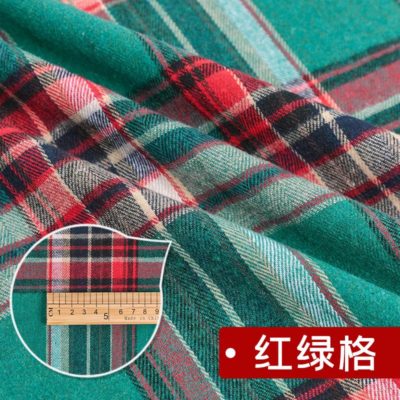 Yarn Dyed Soft Thickening Grinding Wool Plaid Fabric