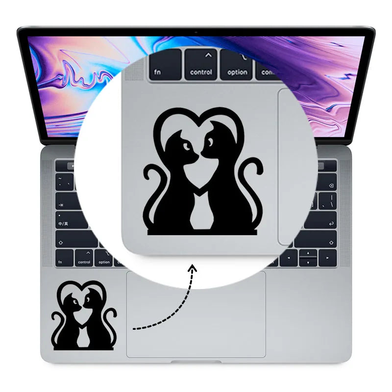 Sweet Cat Lover Vinyl Trackpad Decal Laptop Stickers