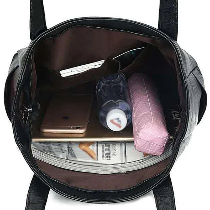 Large Capacity Handbags Women Soft Leather Shoulder Crossbody